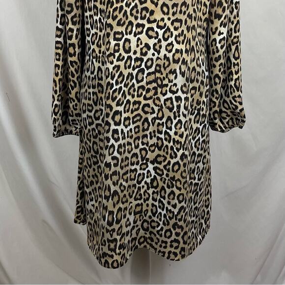 Chico’s Brown Tan Cheetah Print Party Date Night Dress NWOT Size 4 - Picture 7 of 13